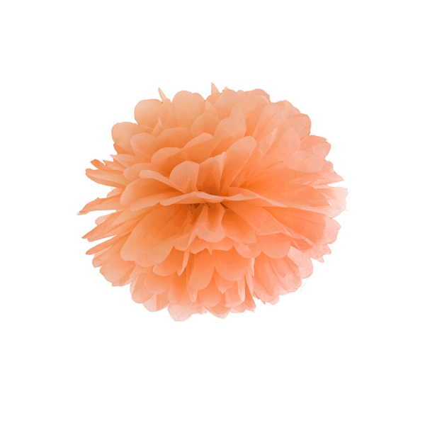 Pompom orange aus Seidenpapier, Ø 35cm