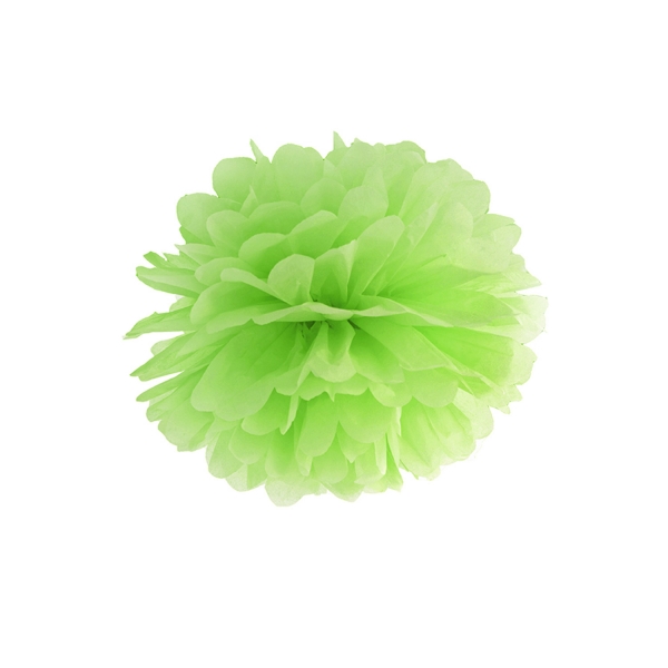 Pompom grün aus Seidenpapier, Ø 35cm