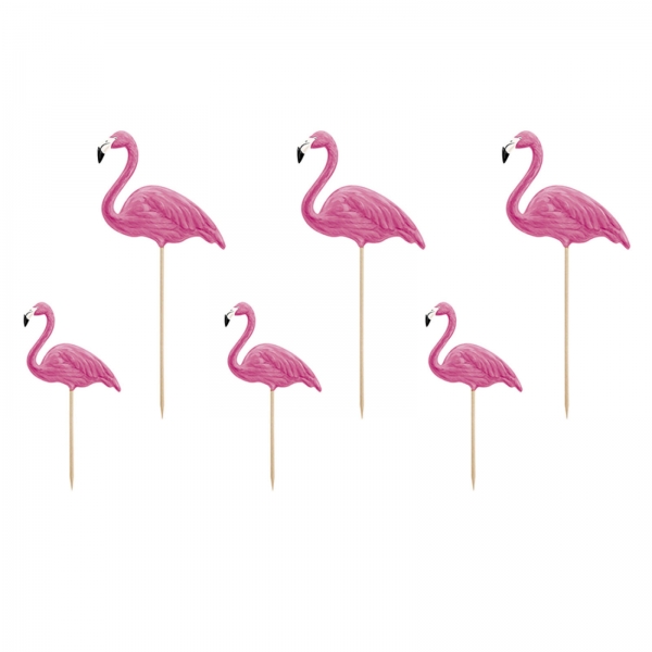 511 7 A Flamingo Einstecker Aloha Deko partydeco Einstecker 6 Flamingo Einstecker
