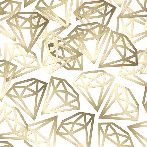 515 2 B Diamant Konfetti Aus Papier Gold partydeco Partydeko
