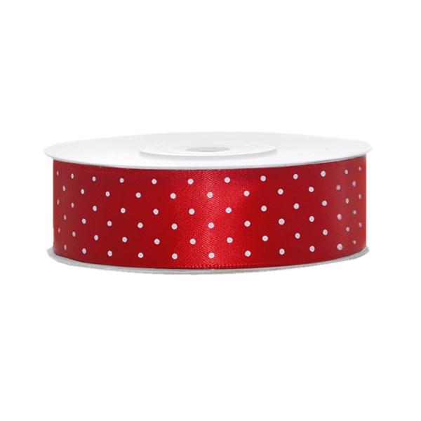 524 4 Rot Weiss Satinband Gepunktet Breit Basteln Partydeco Partydeco.pl