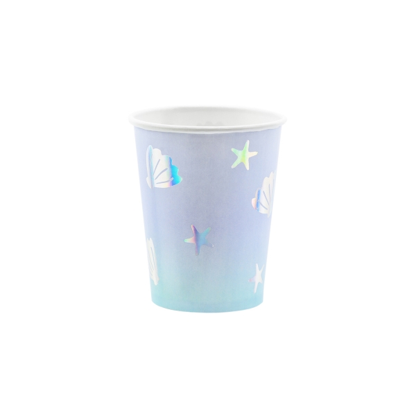 529 8 A Pappbecher Narwal partydeco Partydeco.pl 6 Pappbecher Narwal, 220 ml