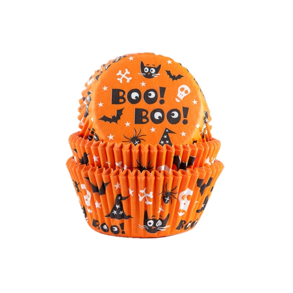 600 Halloween Muffinfoermchen Orange Hexe Katze House of Marie House of Marie