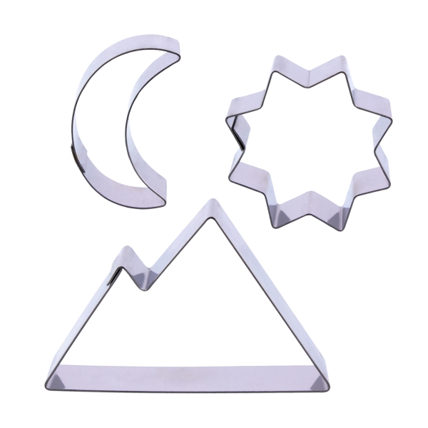1 Keksausstecher Set Berge / Sonne / Mond - Inka Symbole