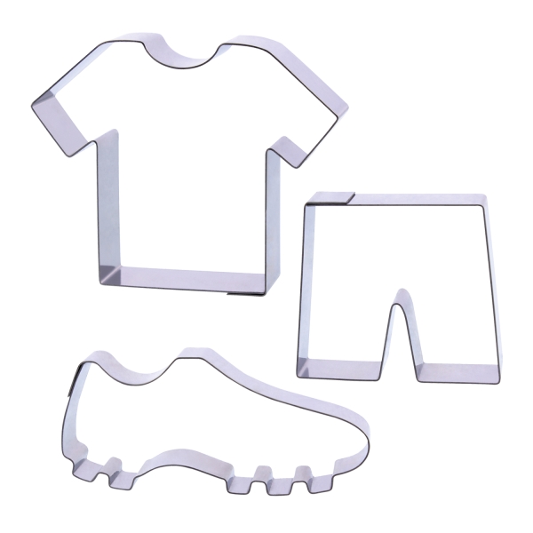 669 360 Keksausstecher Set Fussball Trikot Schuhe Der-Ideen-Shop Cuttersweet