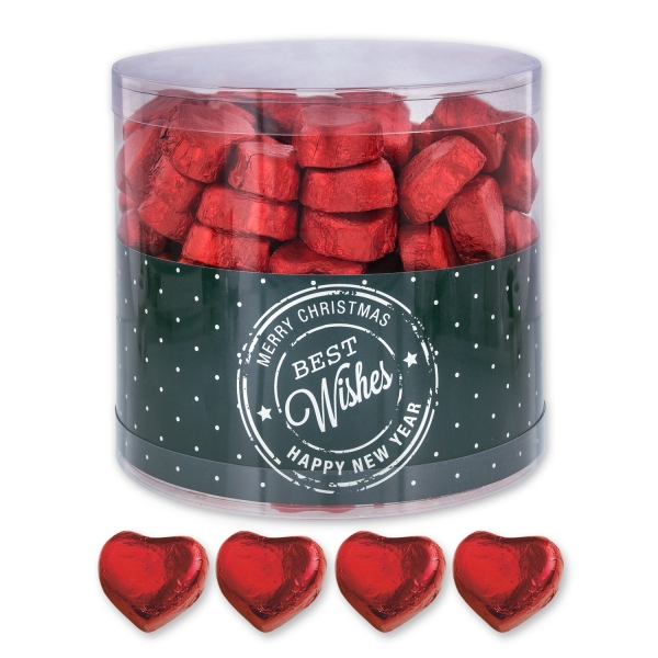 Günthart 150 rote Herzen aus Schokolade | Best Wishes