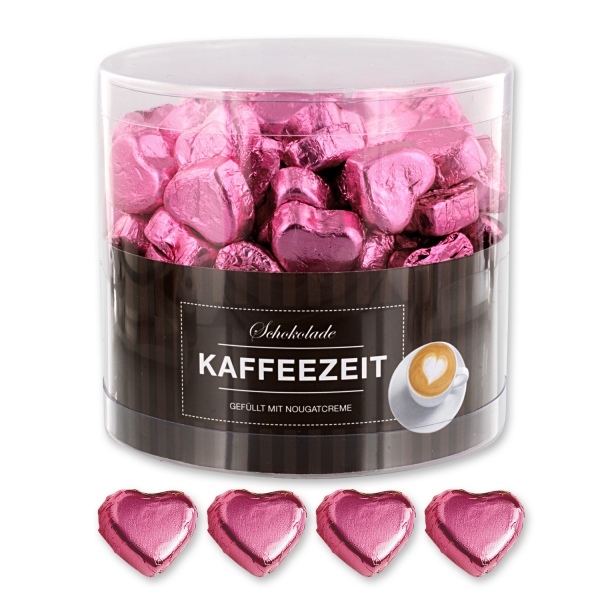 Günthart 150 rosa Herzen aus Schokolade | Kaffeezeit