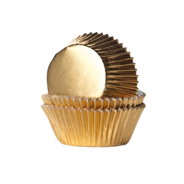 819 Muffinfoermchen Gold Goldfolie House of Marie Neujahr