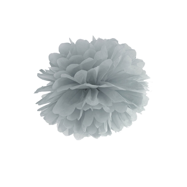 Grau Pompom Deko Seidenpapier 508 48 partydeco Partydeco.pl