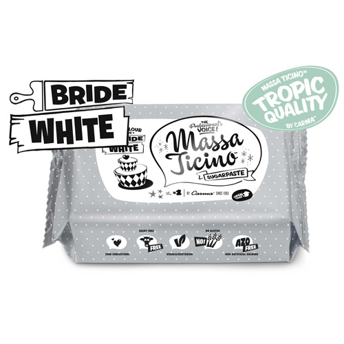Massa Ticino Tropic Weiss 115 2 Carma / Barry Callebaut Carma/Barry Callebaut Massa Ticino Tropic Bride White, weiß, 1kg