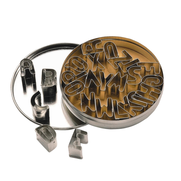 Metall Buchstaben Ausstecher Set 863 1 KitchenCraft KitchenCraft 26 kleine Buchstaben-Keksausstecher aus Metall