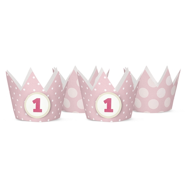 Party Kroenchen Rosa Baby 1 Geburtstag 507 76 partydeco Taufe