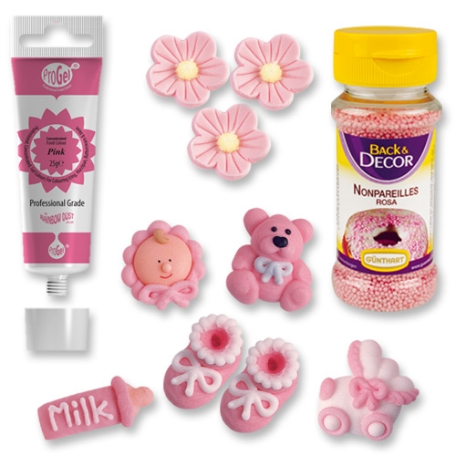 Rosa Taufe Set Torten Baby 194 Günthart Günthart