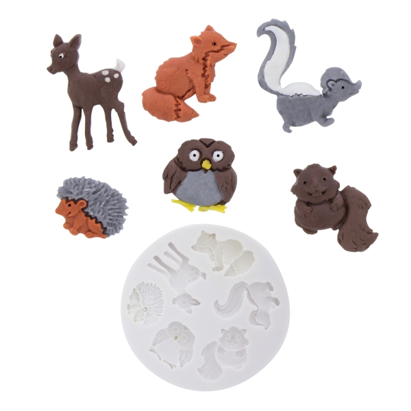 Silikon Fondantform Waldtiere Fuchs Reh 345 2 Alphabet Moulds Winter