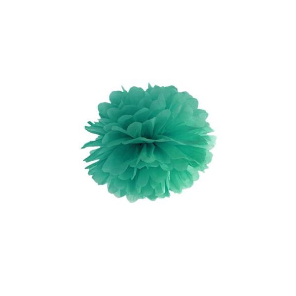 Tuerkisgruen Pompom Seidenpapier 508 26 partydeco PomPoms / Wabenbälle