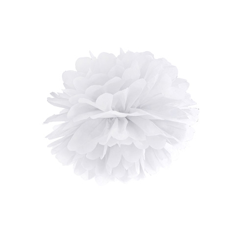 Weisser Pompom Seidenpapier 508 13 partydeco Backwelt Sonne | Meer