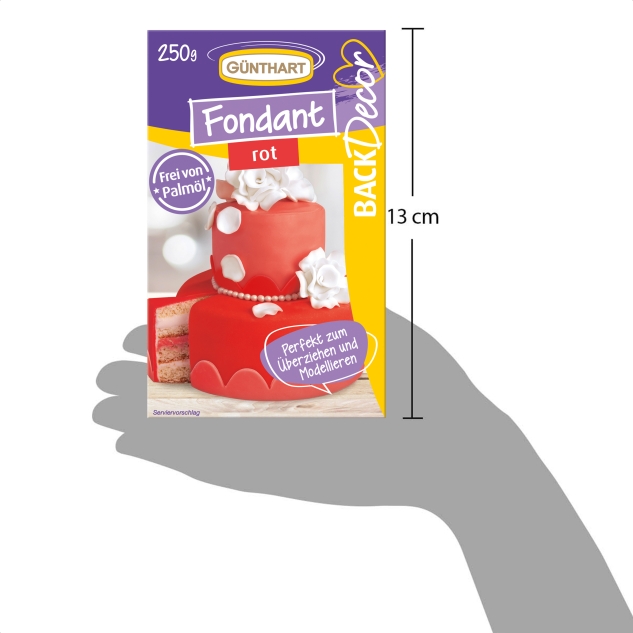 BackDecor Fondant rot, 2 x 250 g Palmölfrei, Reißfest 