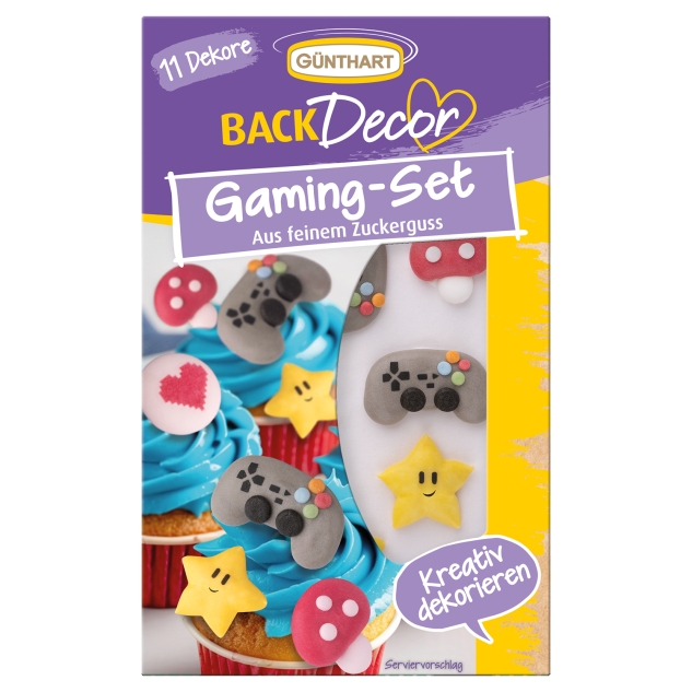 BackDecor 11 Stück Gaming Set aus Zucker 