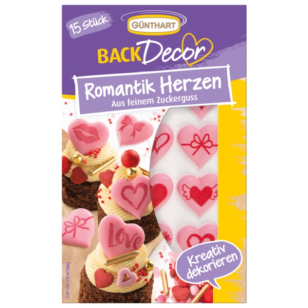 BackDecor 15 Romantik Herzen aus Zucker 