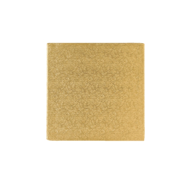 Tortenplatte / Cakeboard quadratisch 25,4cm, gold 