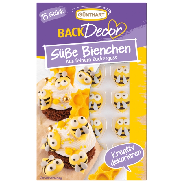 BackDecor 15 süße Bienchen aus Zucker 