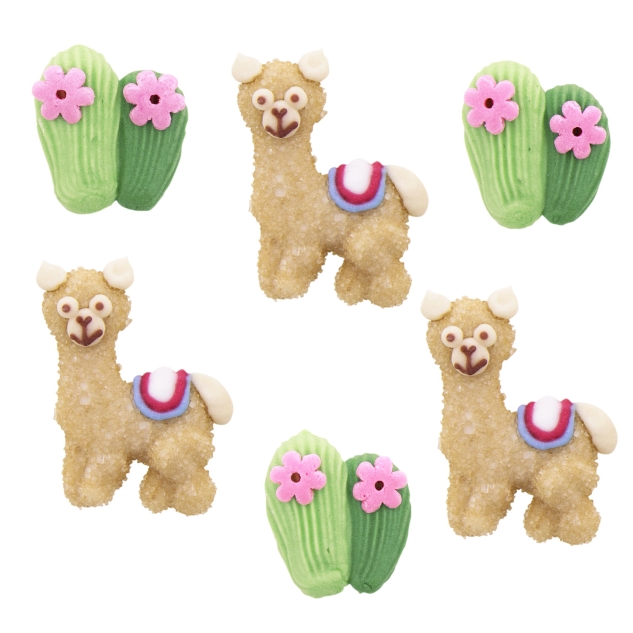 Günthart Lama Set aus Zucker, 24 Stück 
