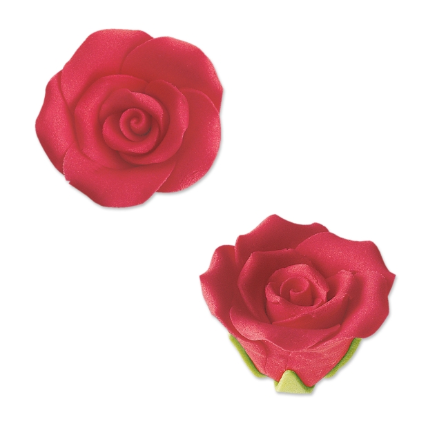 30 Feinzucker Rosen mittel rot | 40mm 