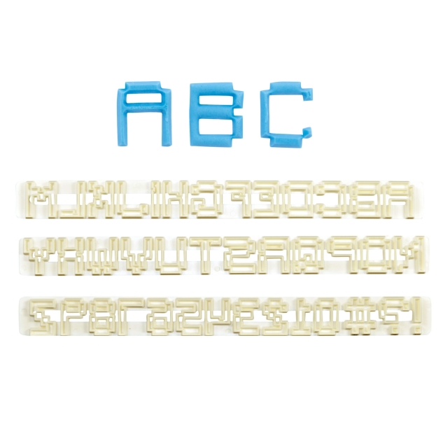 FMM Ausstecher Buchstaben und Zahlen - Pixel 