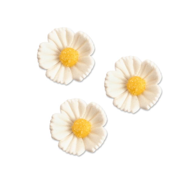 96 Feinzuckerblumen, mittel, weiss 