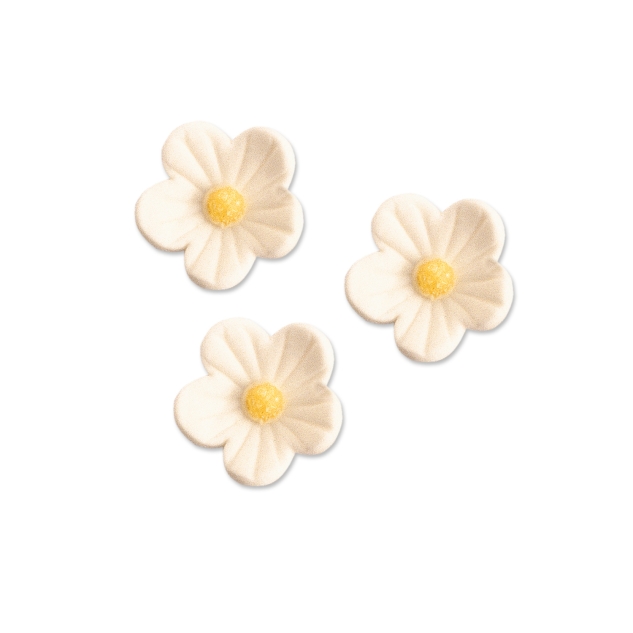 96 Feinzuckerblumen, klein, weiss 