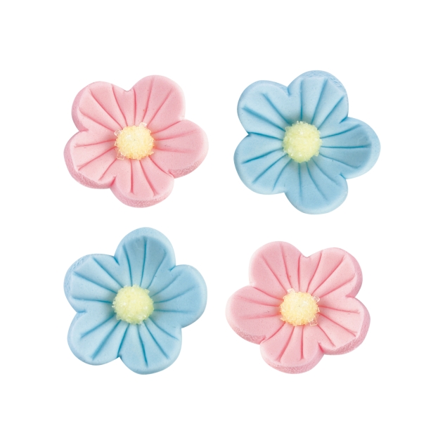 Günthart 96 Blumen rosa und blau aus Zucker 