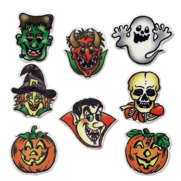 Günthart 100 Stück Halloween essbare Tortendeko. mit 8 Motiven 