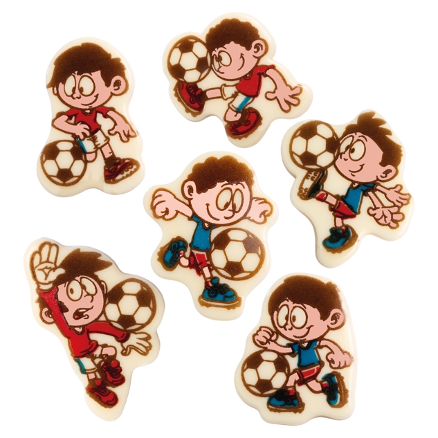 BackDecor 96 Schoko Fußballer, aus weißer Schokolade 