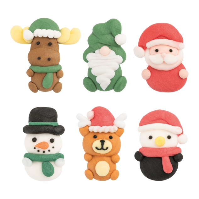 72 Zucker Winter Set, verschiedene Winterfiguren 