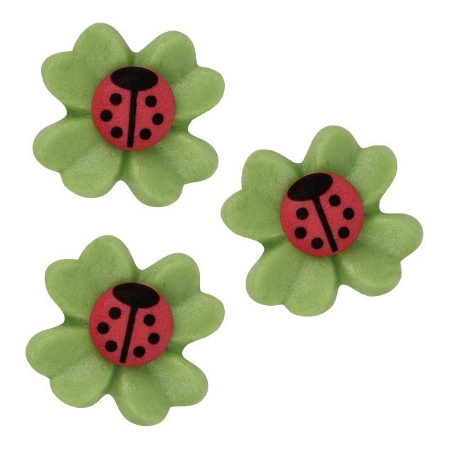 Günthart 100 Marzipan Kleeblätter und Käfer aus Zucker 