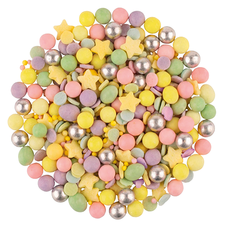 Günthart BackDecor 1 Stück Streudekor Violet Mix Bunte Zuckerstreusel zum Dekorieren von Torten Cupcakes und Desserts 