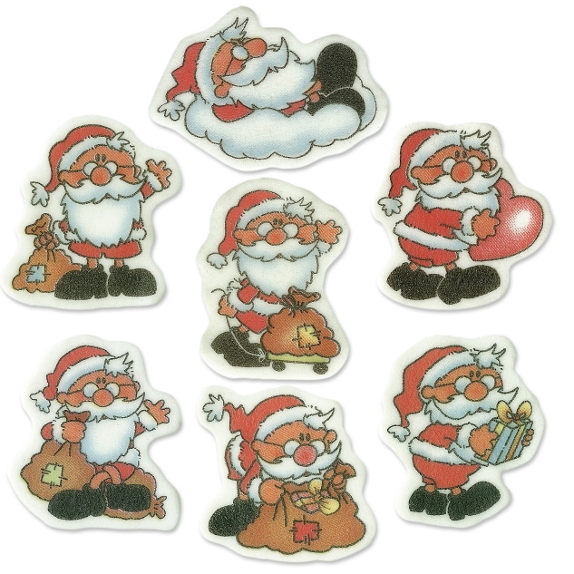 100 Nikolaus- Kleinteile aus Dekormasse, sortiert 