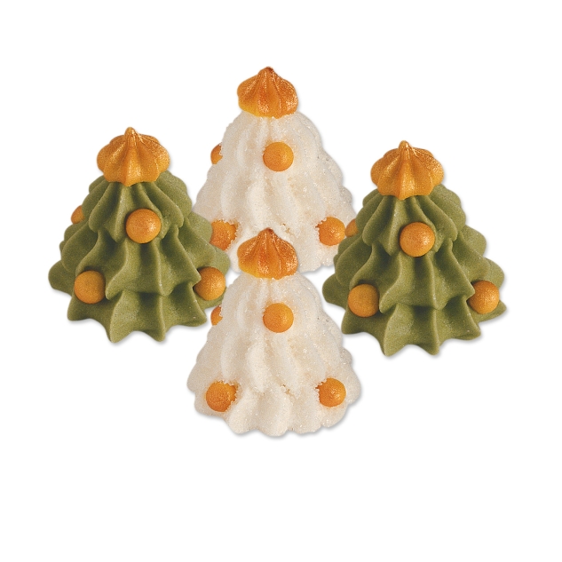 Günthart 48 Weihnachtsbäume grün & weiß aus Zucker 