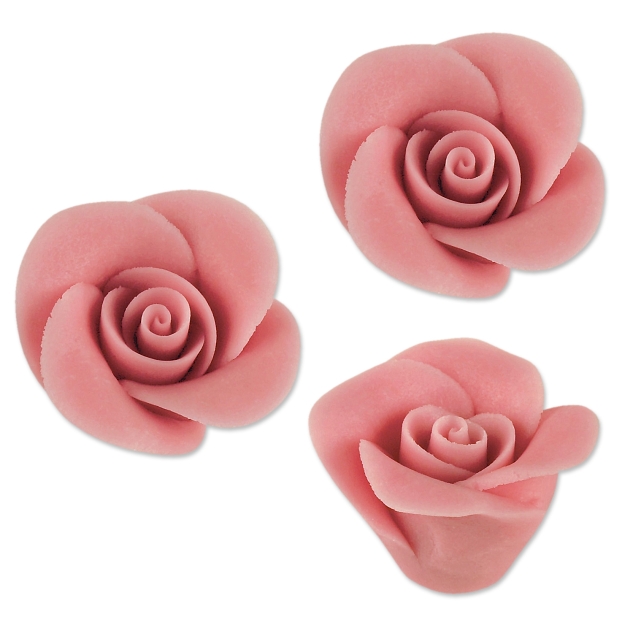 Günthart 48 Rosen rosa, klein aus Marzipann 