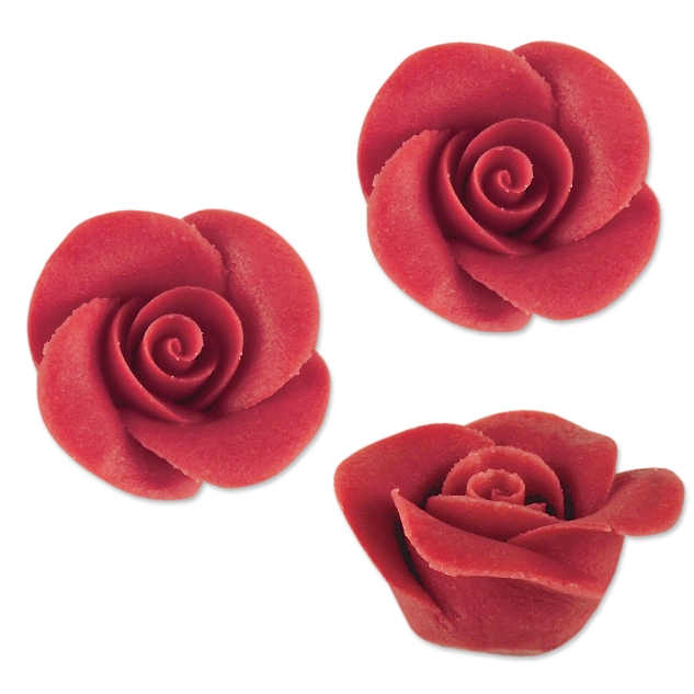 Günthart 48 Rosen rot, klein aus Marzipan 