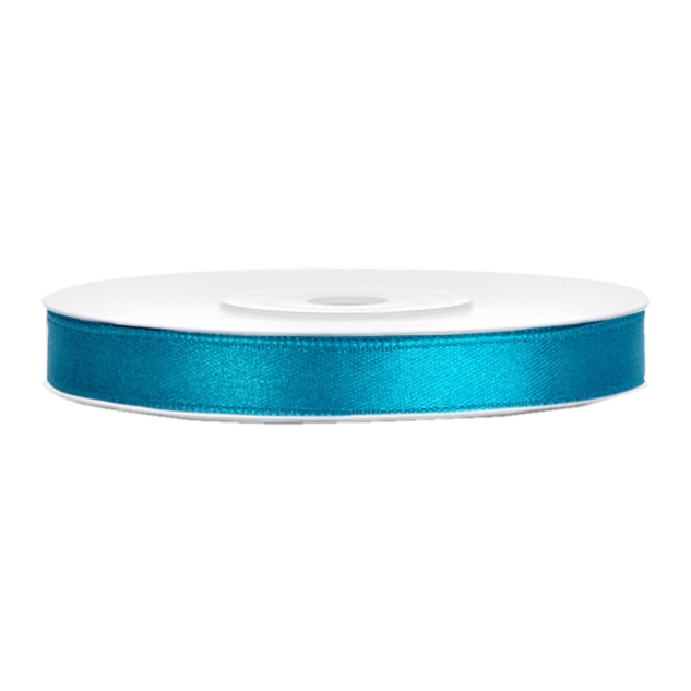 Satinband türkis B:6mm, L:25m 