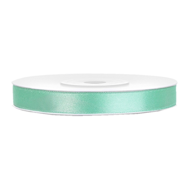 Satinband mintgrün B:6mm, L:25 m 