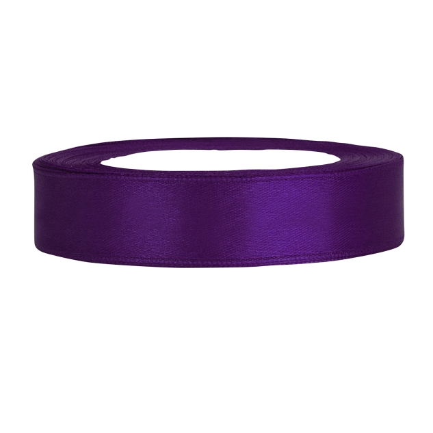 Satinband violett B:12mm, L:25m 