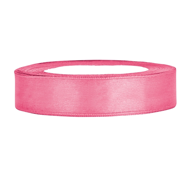 Satinband rosa B:12mm, L:25m 