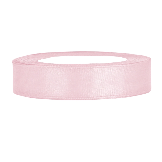 Satinband pastellrosa B:12mm, L:25m 