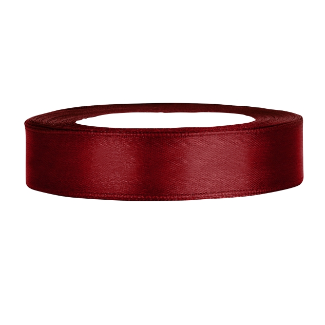 Satinband bordeaux B:12mm, L:25m 