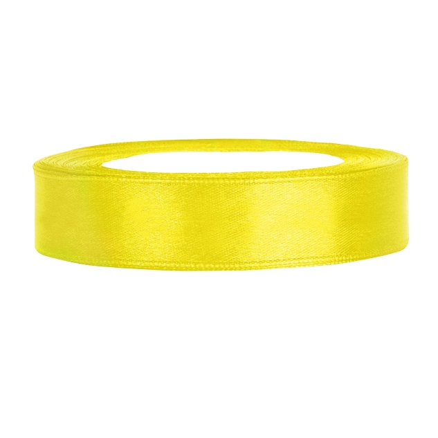 Satinband gelb B:12mm, L:25m 
