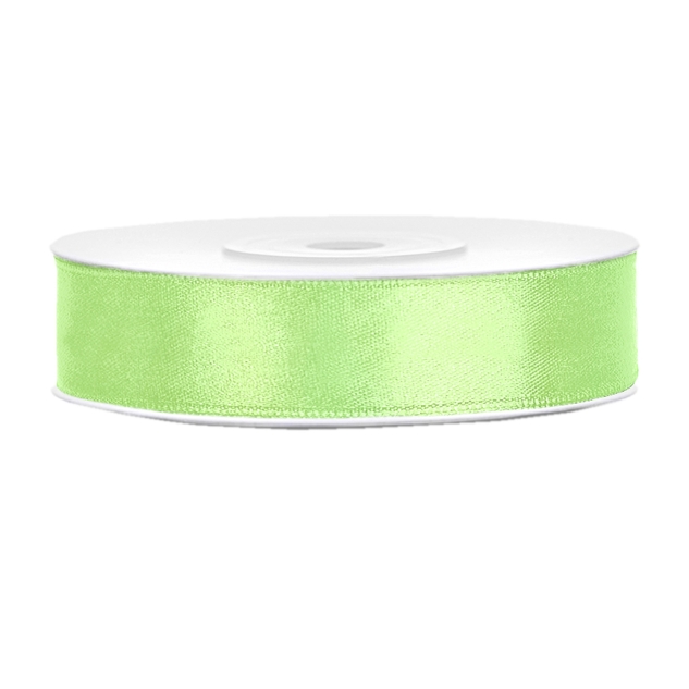 Satinband pistaziengrün B:12mm, L:25 m 