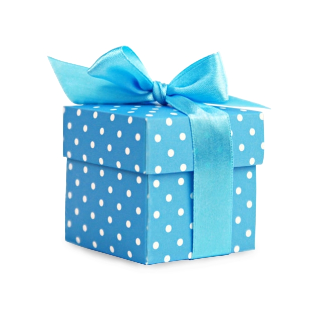 10 kleine Geschenkboxen, blau 
