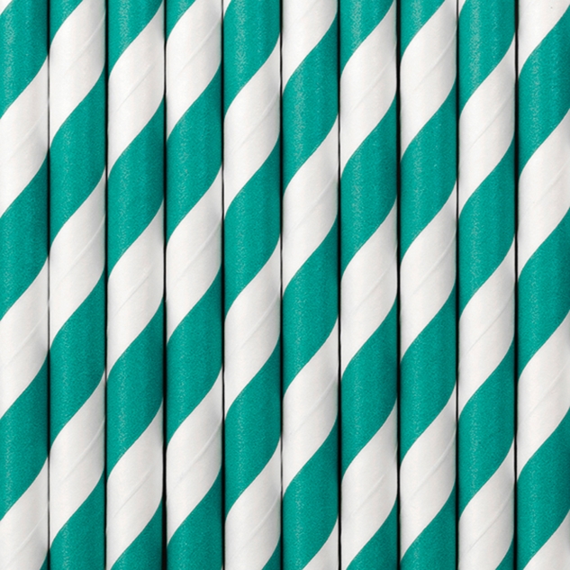 10 Strohhalme, petrolgrün 